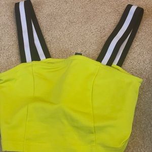 Small neon yellow crop top